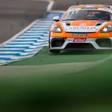 #91 Wimmer Werk Motorsport / Egor Litvinenko / Oskar Dix / Porsche 718 Cayman GT4 RS CS, Hockenheimring