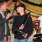 ADAC GT Masters, Meisterfeier, Sheldon van der Linde (M.), Mikkel Jensen (r.)