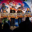 Die Sieger der Red Bull Holeshot-Wertung (v.l.): Cirulis, Leok, Mansikkamäki, Ve Klauser in Vertretung von Talviku