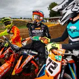 ADAC MX Masters Holzgerlingen, Camden Mc Lellan ( Südafrika / KTM / Kosak Racing Team ) und Liam Everts ( Belgien / KTM ) beim ADAC MX Junior Cup 85