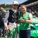 BMW-Pilot Marco Wittmann und die ehemalige Eisschnellläuferin Claudia Pechstein (l-r) BMW-Pilot Marco Wittmann und die ehemalige Eisschnellläuferin Claudia Pechstein (l-r)