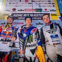 ADAC MX Masters 2019, ADAC MX Masters Möggers, Siegerehrung beim ADAC MX Masters v.l.n.r. Jeffrey Herlings ( Niederlande / KTM / Red Bull KTM Factory Racing ), Jeremy Seewer ( Schweiz / Yamaha / Monster Energy Yamaha Factory MXGP Team ) und Tanel Leok ( E