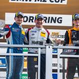 Podium Rennen (v.l.) Samstag: Mika König, Michael Schrey, Christopher Holst, Norisring 2026