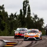 #91 Wimmer Werk Motorsport / Oskar Dix / Egor Litvinenko / Porsche 718 Cayman GT4 RS CS, Sachsenring