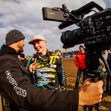 ADAC MX Masters 2019 , Fürstlich Drehna, Maximilian Spies ( Deutschland / Huaqvarna / ESP MX Racingteam ) beim ADAC MX Youngster Cup im Interview