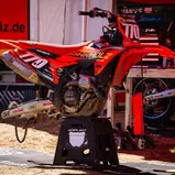 Die Maschine von Leon Rudolph ( Deutschland / KTM / KTM SARHOLZ RACING TEAM ) beim ADAC MX Youngster Cup