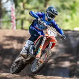 Finn Lange gewann den Finallauf in der stark besetzten 125 ccm-Klasse