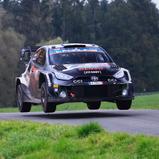Der achtfache Weltmeister Sébastien Ogier (FRA, Toyota) liegt vor den Prüfungen am Samstag in Deutschland und Österreich mit knappem Rückstand auf Gesamtposition zwei