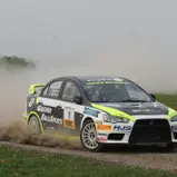 Der Gejagte im Sulinger Land: Hermann Gaßner Junior führt Im Mitsubishi Lancer R4 die DRM an