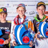 ADAC MX Junior Cup, Ried, Gianluca Facchetti ( Suzuki / Italien ), Mikkel Haarup ( KTM / Dänemark) und Jeremy Sydow ( KTM / Deutschland )