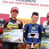 Das Podium des ersten Laufes in Assen
