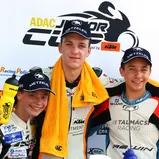 ADAC Junior Cup powered by KTM, Hungaroring, Podium, Alexander Somosi, Jirka Mrkyvka, Dirk Geiger