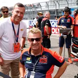 Rekordnationalspieler Lothar Matthäus und Pit Beirer, Motorsportdirektor KTM.