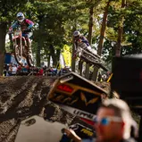 Bence Pergel ( Ungarn / KTM / HTS KTM ) und Linus Jung ( Deutschland / Husqvarna / KTM SARHOLZ RACING TEAM ) beim ADAC MX Youngster Cup