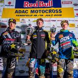 ADAC MX Masters, Tensfeld, Glenn Coldenhoff (Suzuki / Niederlande), Kevin Strijbos (Suzuki / Belgien), Jeremy Seewer (Suzuki / Schweiz)