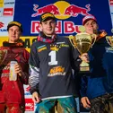 ADAC MX Masters, Holzgerlingen, Harri Kullas ( KTM / Finnland ), Dennis Ullrich ( KTM / Deutschland ) und Thomas Kjer Olsen ( Husqvarna / Dänemark )