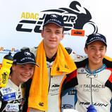 ADAC Junior Cup powered by KTM, Hungaroring, Podium, Alexander Somosi, Jirka Mrkyvka, Dirk Geiger