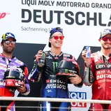 Die drei Bestplatzierten des MotoGP-Rennens