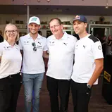 Motorsport Lounge am Norisring (v.r.): Kelvin van der Linde, Marco Wittman, Torsten Schubert