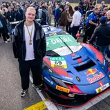 Handball-Nationalspieler David Späth hatte bei seinem DTM-Besuch großen Spaß