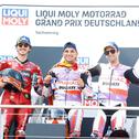 Das MotoGP-Podium vom Sachsenring