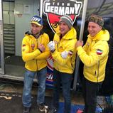 Die drei Fahrer des Team Germany