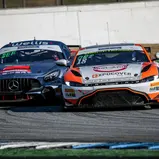#7 / Leipert Motorsport / Mercedes-AMG GT4 / Robin Falkenbach / Marc de Fulgencio & #18 / Prosport Racing / Aston Martin Vantage GT4 / Hugo Sasse / Mike David Ortmann