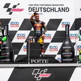 #27 Kaito TOBA (JPN / CIP Green Power / KTM), #37 Pedro ACOSTA (SPA / Red Bull KTM Ajo / KTM), #7 Dennis FOGGIA (ITA / Leopard Racing / Honda)