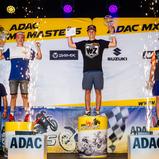 Podium ADAC MX Junior Cup 125: Mike Gwerder, Simon Längenfelder, Camden McLellan