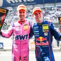 Zweimal Ferrari auf dem DTM-Podium: Matteo Cairoli und Thierry Vermeulen (l-r)