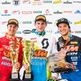 ADAC MX Masters, Möggers, Harri Kullas ( KTM / Finnland ), Dennis Ullrich ( KTM / Deutschland ) und Dominique Pascal Thury ( KTM / Deutschland )