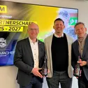 Christian Schätzle (Vorstand Produktion / Oenologie des Badischen Winzerkellers), Kay-Oliver Langendorff (ADAC Leiter Partnerschaften, Kooperationen und Sponsoring), André Weltz (Vorstandsvorsitzender des Badischen Winzerkellers) (l-r)