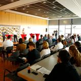 ADAC GT Masters, Testfahrten, Oschersleben, Pressekonferenz, Medien