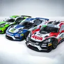 Die drei Porsche 718 Cayman GT4 RS Clubsport von AVIA W&S Motorsport - Urheber: AVIA W&S Motorsport