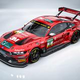 Niklas Kalus und Kiano Blum werden sich den Mustang mit Startnummer #2 im auffälligen roten Design teilen (Foto: Haupt Racing Team)