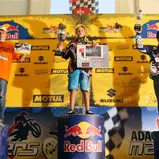 ADAC MX Junior Cup, Holzerlingen, Siegerehrung, Glen Meier, Kim Savaste, Jakub Teresak