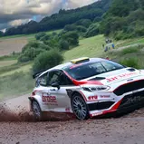 Dominik Dinkel greift bei der Sachsen-Rallye nach dem Titel in der Deutschen Rallye-Meisterschaft