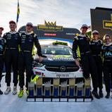 Saisonstart nach Maß für das ADAC Opel Rally Junior Team: Wenzel, Schmitz, Heindrichs, Schulz, Lade, Schönborn (v.l.n.r.)