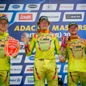 Starke Teamleistung: in Bitche stand Fredsoe mit seinen Teamkolegen Greutmann (m.) und Owens (r.) auf dem Podium