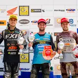Max Nagl (m.), Jordi Tixier (l.) und Tom Koch geben auch in der Saison 2022 den Ton beim ADAC MX Masters an