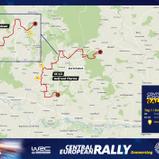 Tagesübersicht für die CER-Zuschauerpunkte am Donnerstag, 16.10.2025. Exakte Lagepläne für jede Wertungsprüfung gibt es auf der offiziellen Homepage unter centraleuropeanrally.eu