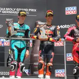 Die ersten Drei des Moto3-Rennens am Sonntag.
