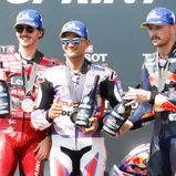Das Podium vom Samstagsrennen