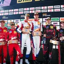 Das Podium: Niklas Kalus, Kiano Blum, Finn Zulauf, Felix Hirsiger, Alain Valente und Max Cuccarese (v.l.)