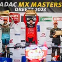 Tageswertung v.l.n.r.: Jordi Tixier ( Frankreich / Honda / KMP Honda Racing powered by Krettek ), Maximilian Nagl ( Deutschland / Honda / KMP Honda Racing powered by Krettek ) und Tom Koch ( Deutschland / KTM / Kosak Racing Team )