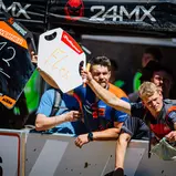 ADAC MX Masters 2022 , ADAC MX Masters Bielstein  Vater von Leon Rudolph ( Deutschland / GasGas / KMP Honda Racing / ADAC Hessen-Thüringen e.V. ) beim ADAC MX Junior Cup 125 in Helferbox