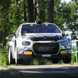 Marijan Griebel hat mit seinem Beifahrer Tobias Braun im Citroën C3 Rally2 die besten Karten im Titelkampf