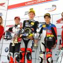 Motorrad: Meggle (m.) und Geiger (l.) in der Lausitz auf dem Podium 