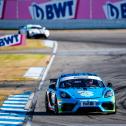 Siegerauto: Der Porsche 718 Cayman GT4 von Joel Sturm und Paul-Aurel König