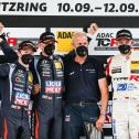 Das Podium der ADAC TCR Germany am Sonntag